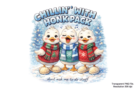 Chillin’ with Honk Pack Duck PNG – Add Cozy Charm to Your Crafts
