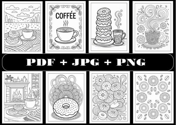 Indulge in the Art of Coffee Donut Coloring