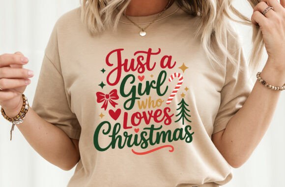Just a Girl Who Loves Christmas: A Versatile Vector Design for Print On Demand