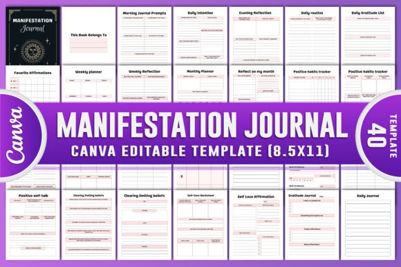 Manifestation Journal Canva Kdp