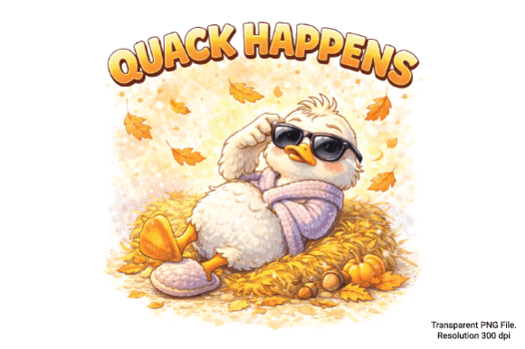 Quack Happens Duck PNG: A Versatile Design for Creative Projects