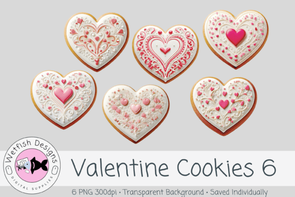 Valentine PNG Clipart Cookies 6: A Versatile Design Resource for Valentine-Themed Projects